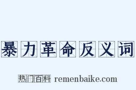 暴力革命反义词是什么意思的图片